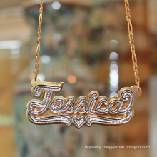 ShangJie OEM custom name necklace lady Jewelry Gift Personalized copper Pendant custom Name Necklace